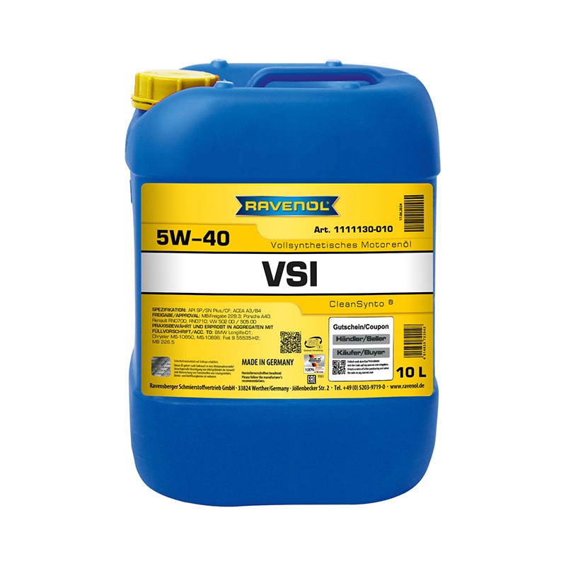 Моторное масло RAVENOL VSI SAE 5W-40 (10л) фото 1