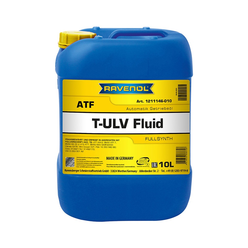 Трансмиссионное масло RAVENOL ATF T-ULV Fluid (10л) фото 1