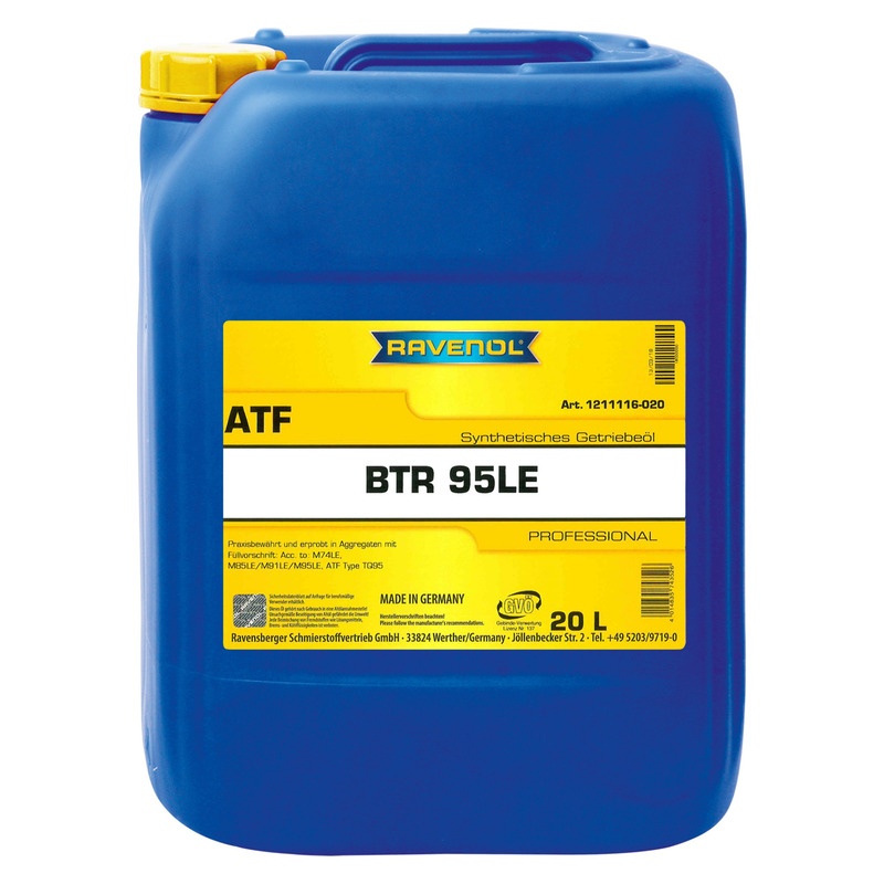 Трансмиссионное масло RAVENOL ATF BTR 95LE (20л) фото 1