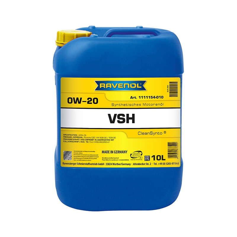 Моторное масло RAVENOL VSH SAE 0W-20 (10л) фото 1