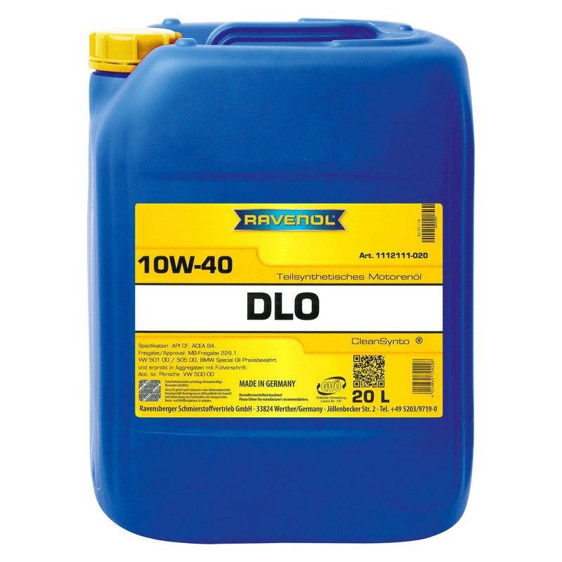 Моторное масло RAVENOL DLO SAE 10W-40 (20л) фото 1
