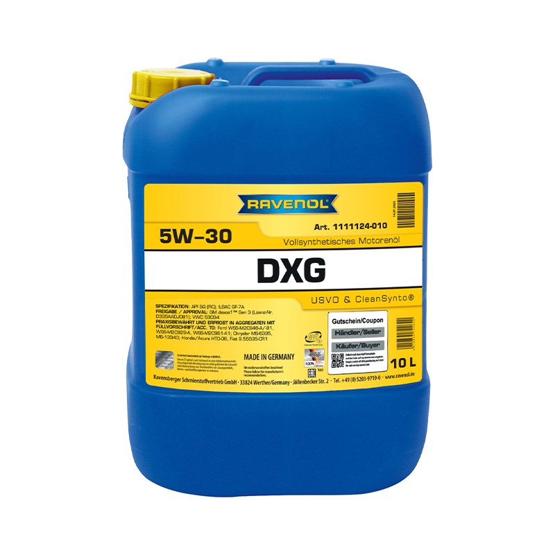 Моторное масло RAVENOL DXG SAE 5W-30 (10л) фото 1