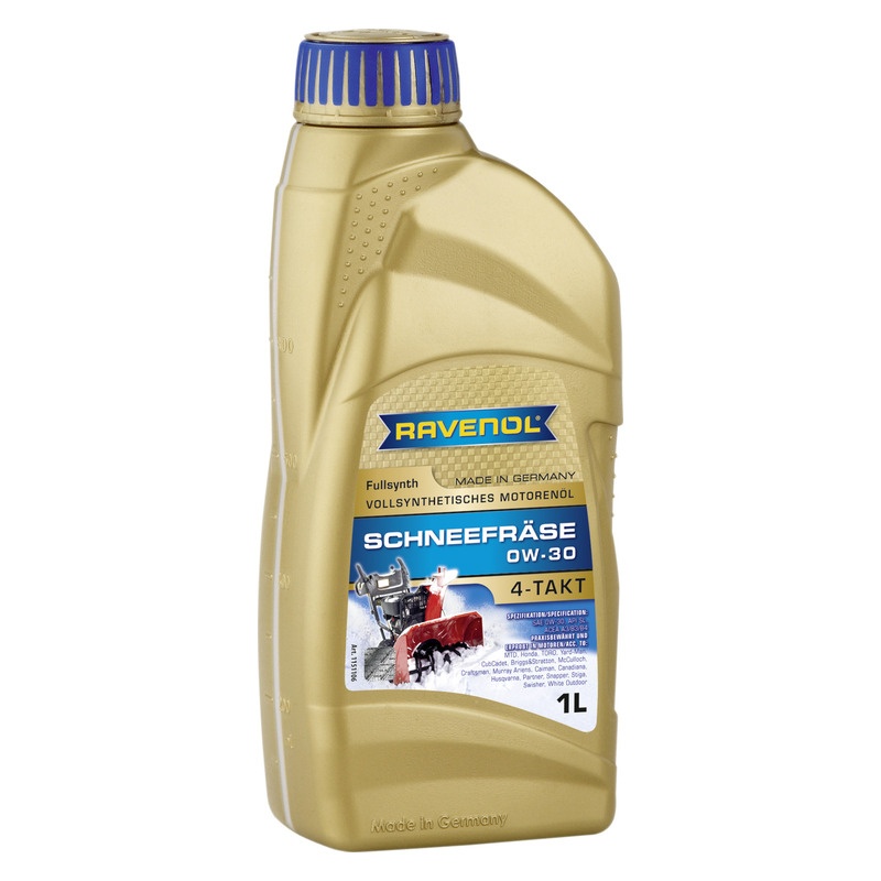 Масло для 4-Такт снегоуб.техники RAVENOL Schneefraese 4-Takt SAE 0W-30 (1л) фото 1