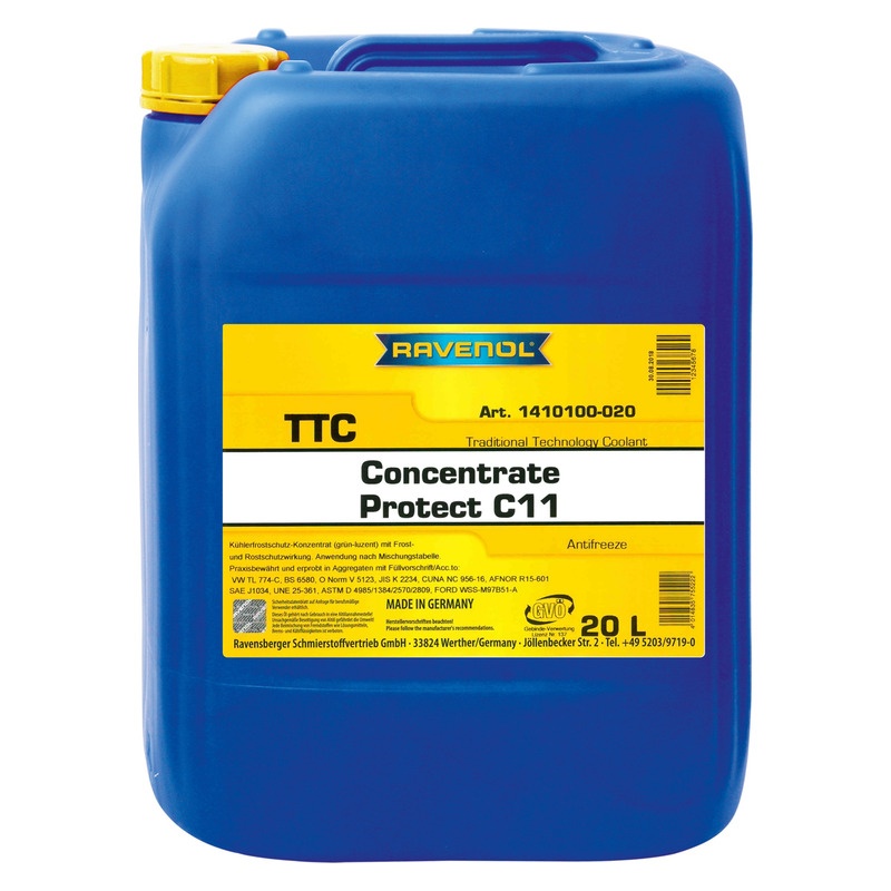 Антифриз концентрированный RAVENOL TTC Concentrate Protect C11 (20л) фото 1