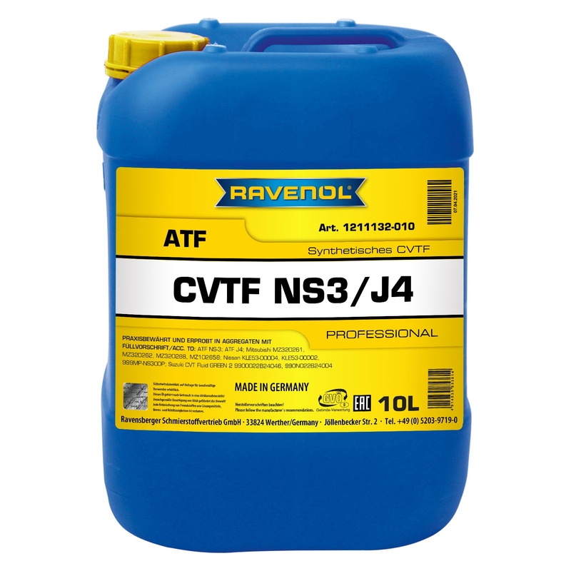 Трансмиссионное масло RAVENOL CVTF NS3/J4 Fluid (10л) фото 1