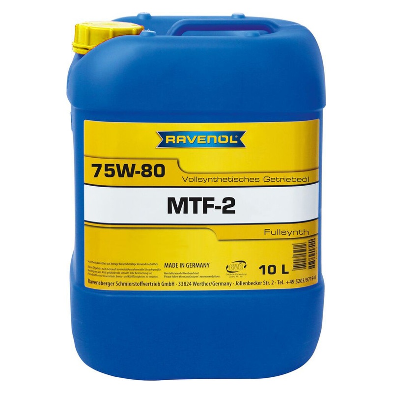 Трансмиссионное масло RAVENOL MTF-2 SAE 75W-80 (10л) фото 1