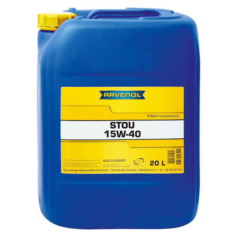 Трансмиссионное масло RAVENOL STOU SAE 15W-40 (20л) фото 1