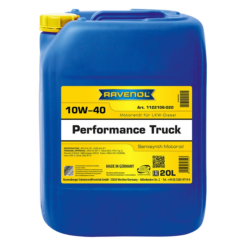 Моторное масло RAVENOL Performance Truck SAE 10W-40 (20л) фото 1