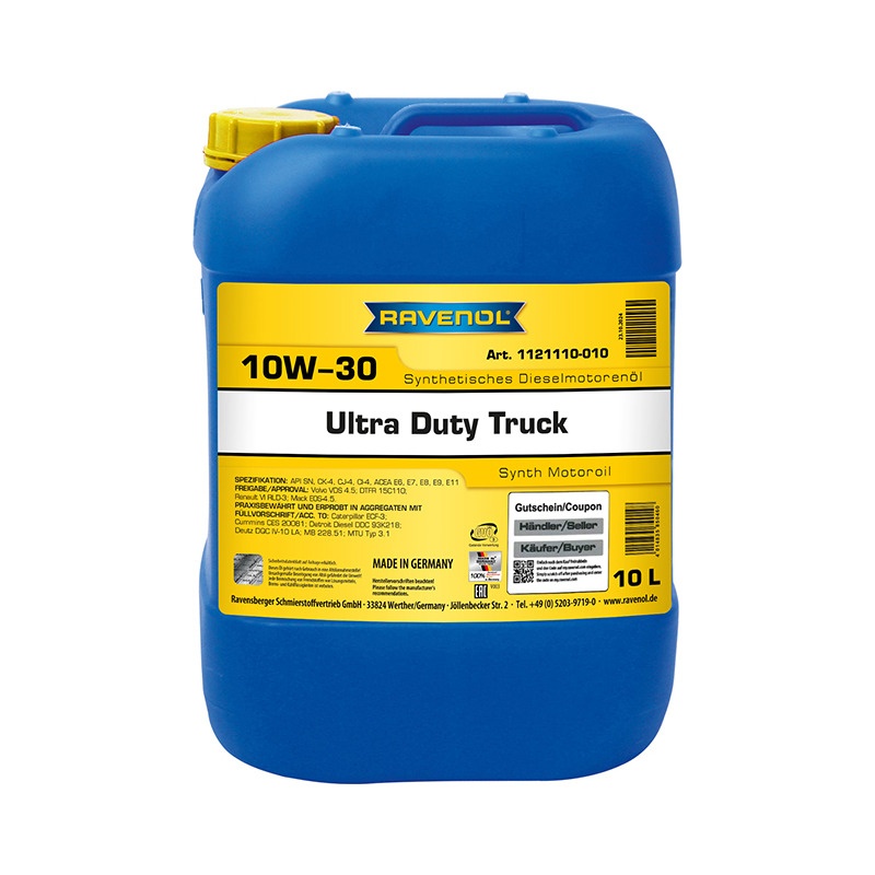 Моторное масло RAVENOL UDT Ultra Duty Truck SAE 10W-30 (10л) фото 1