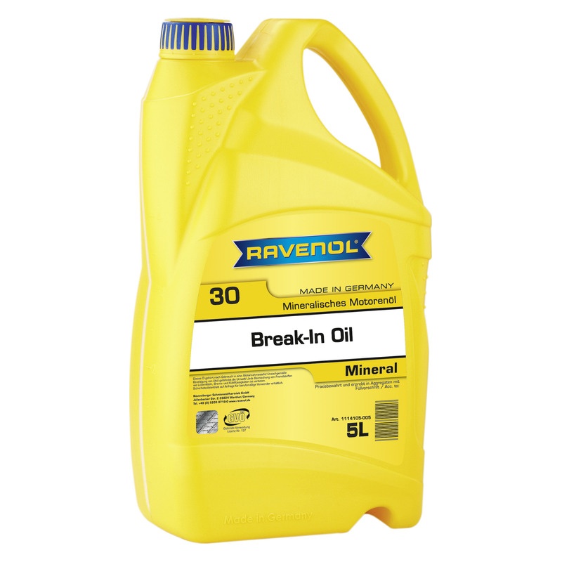 Обкаточное масло RAVENOL Break-In Oil SAE 30 (5л) фото 1