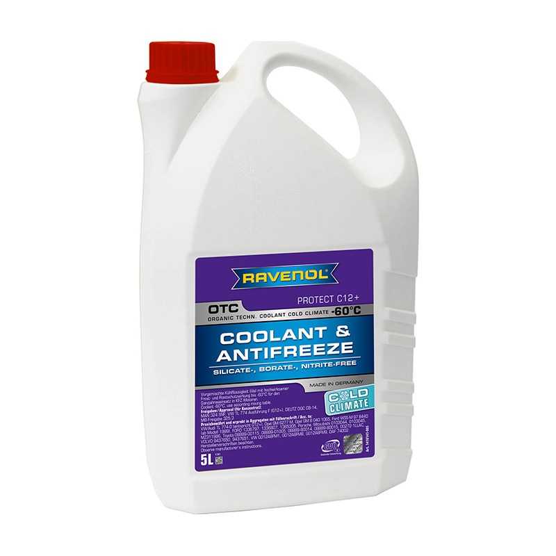 Антифриз готовый RAVENOL OTC COLD CLIMATE -60°С Protect C12+ (5л) фото 1