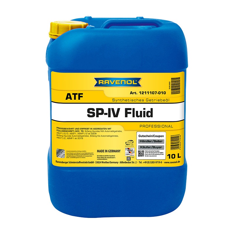 Трансмиссионное масло RAVENOL ATF SP-IV Fluid (10л) фото 1