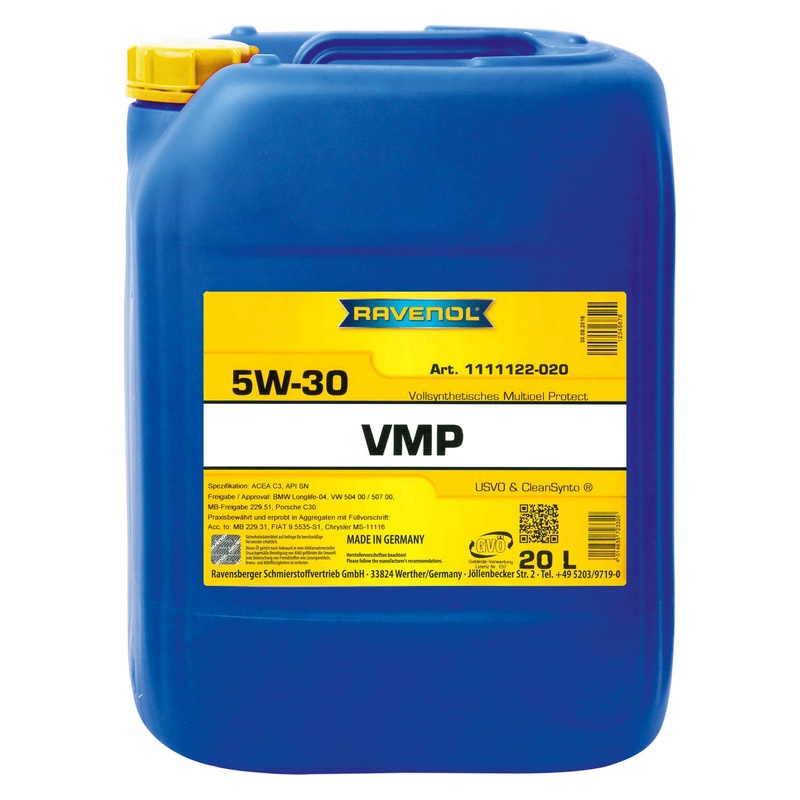 Моторное масло RAVENOL VMP SAE 5W-30 (20л) фото 1