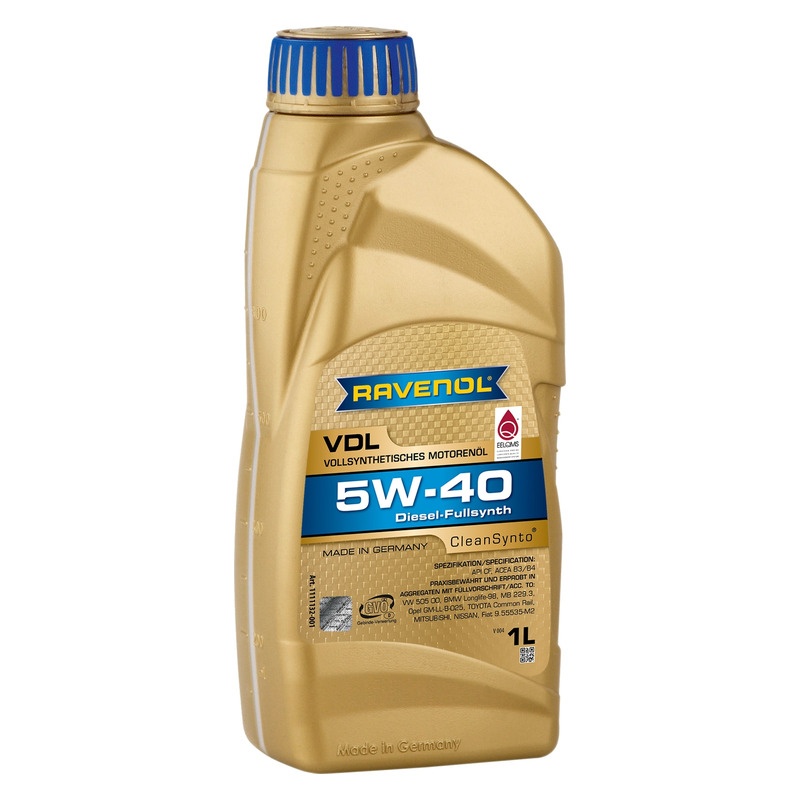 Моторное масло RAVENOL VDL SAE 5W-40 (1л) фото 1
