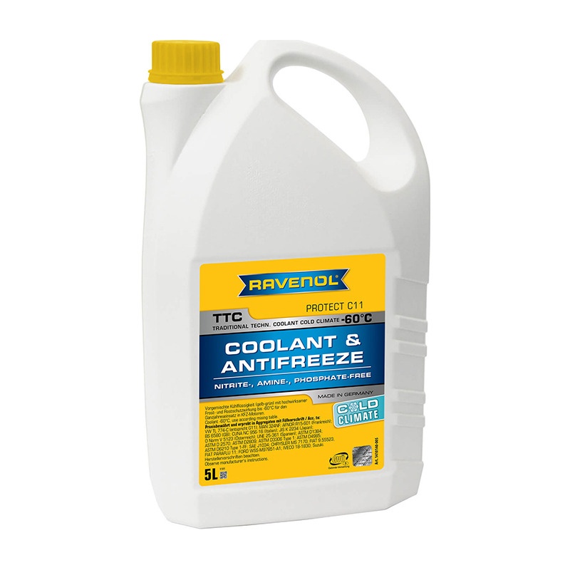Антифриз готовый RAVENOL TTC COLD CLIMATE -60°C Protect C11 (5л) фото 1