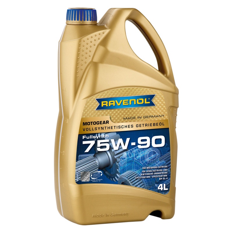 Трансмиссионное масло RAVENOL Motogear SAE 75W-90 GL-4 (4л) фото 1