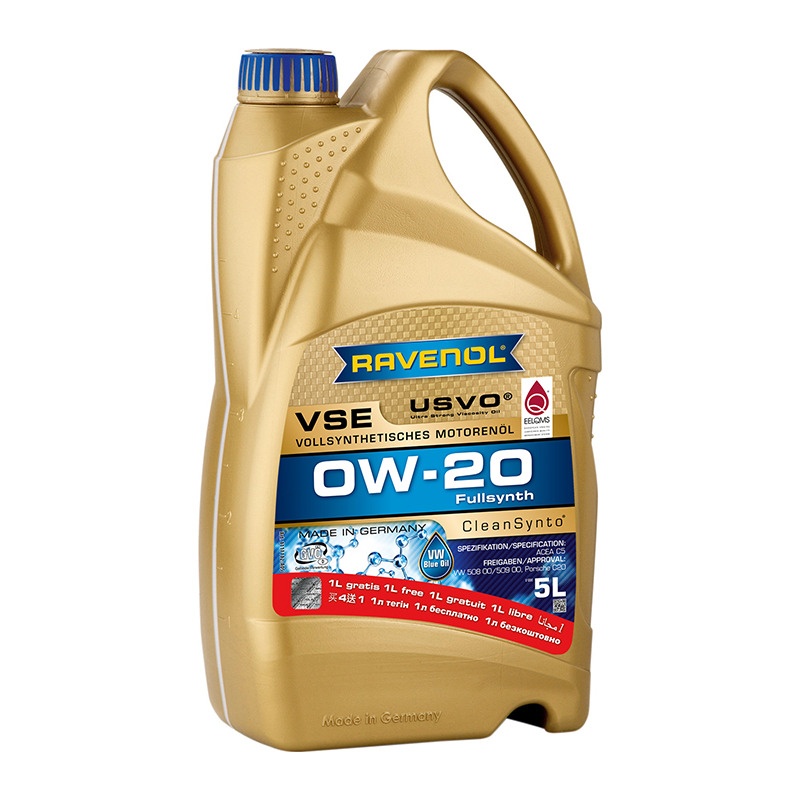 Моторное масло RAVENOL VSE SAE 0W-20 (5л) 4+1 акция фото 1