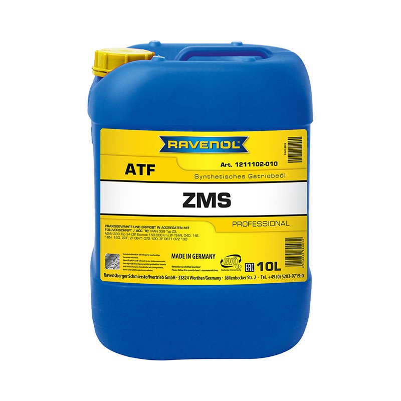 Трансмиссионное масло RAVENOL ATF ZMS (10л) фото 1
