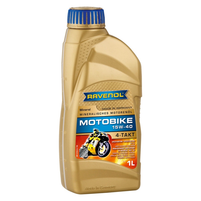 Моторное масло RAVENOL Motobike 4-T Mineral SAE 15W-40 (1л) фото 1
