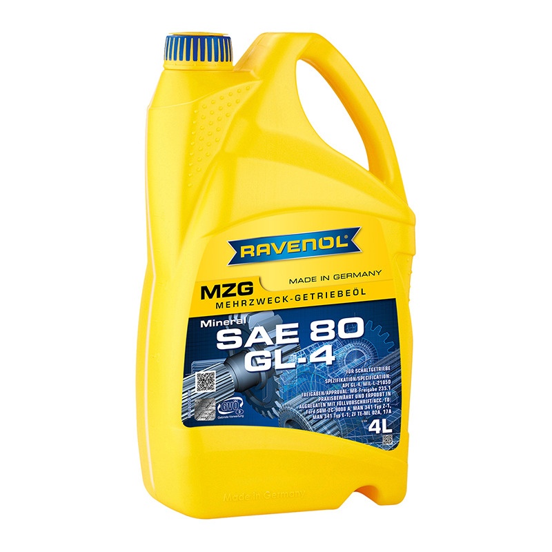 Трансмиссионное масло RAVENOL Getriebeoel MZG SAE 80 GL 4 (4л) фото 1