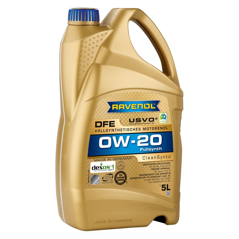 Моторное масло RAVENOL DFE SAE 0W-20 (5л) фото 1