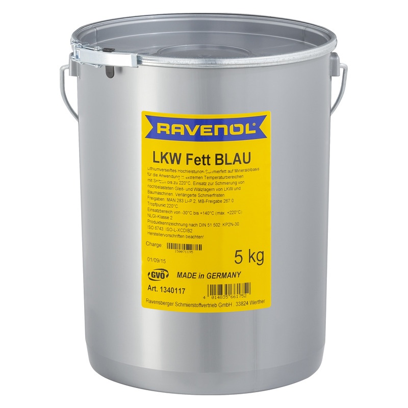Смазка RAVENOL LKW Fett Blau (5кг) фото 1